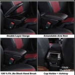 Armrest Toyota Vios 2002-2013 Double Layer Black Stitching (Non-USB)