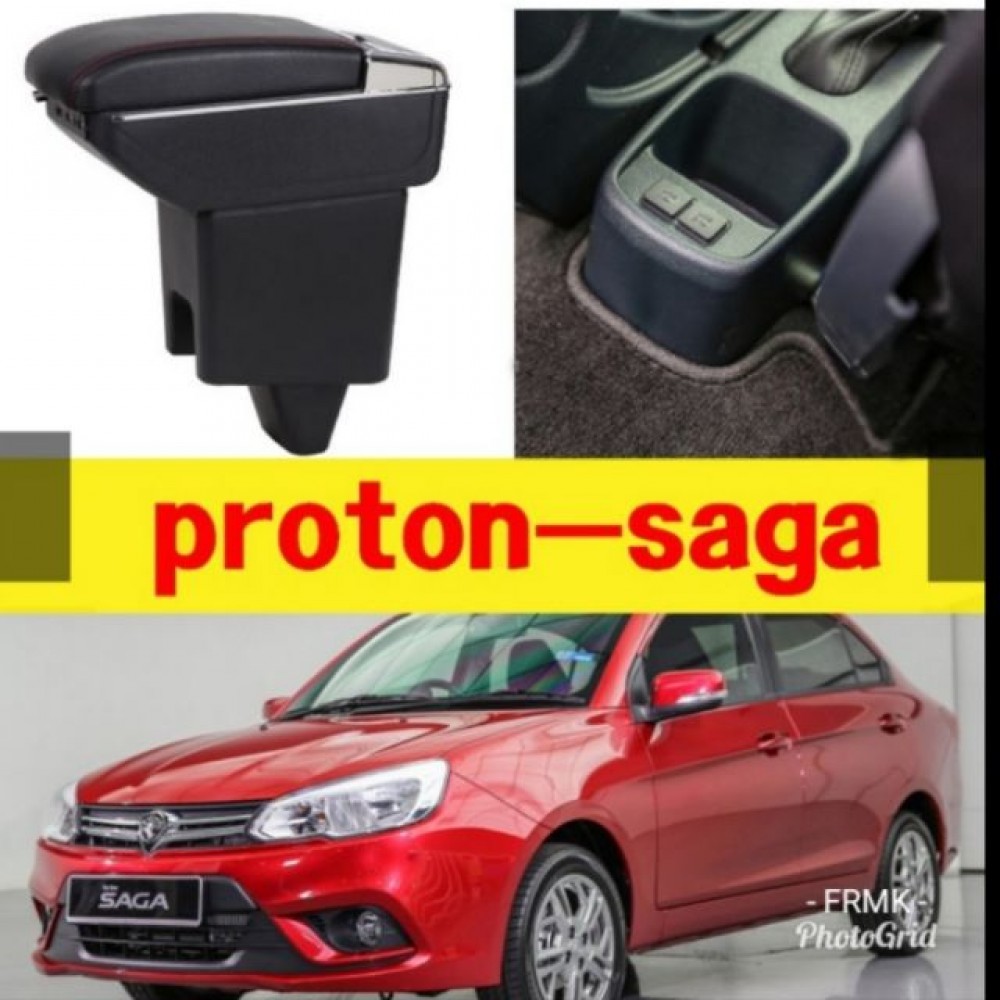 Armrest Proton Saga 2016-2018 Double Layer Black Stitching (Non-USB) Armrest Proton Saga 2016-2018 Double Layer Black Stitching (Non-USB)