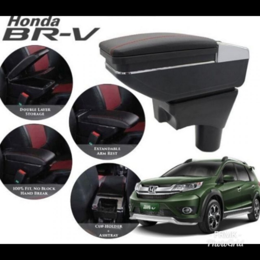 Armrest Honda BR-V Double Layer Black Stitching (Non-USB)