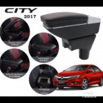 Armrest Honda CityJazz 2014-2018 Double Layer Black Stitching (Non-USB)