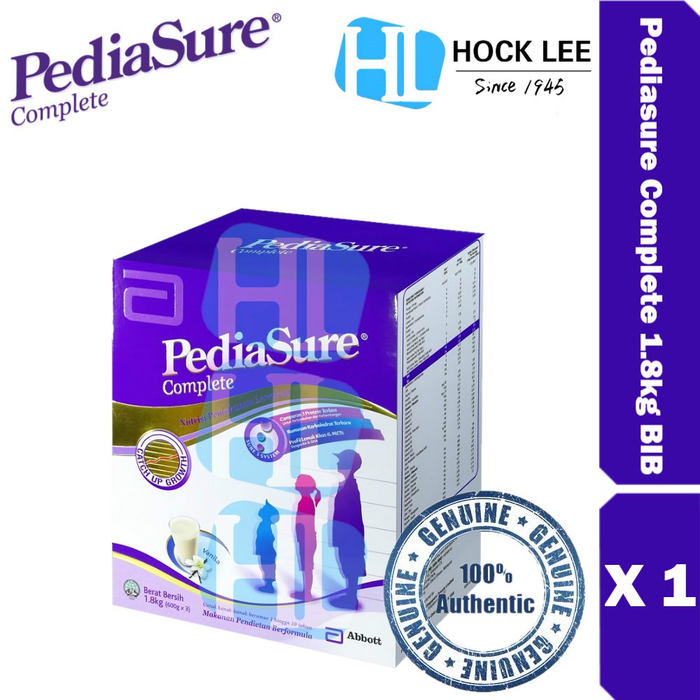 Pediasure Complete Vanilla 1.8kg (3 X 600g) BIB X 1 Pediasure Complete Vanilla 1.8kg (3 X 600g) BIB X 1