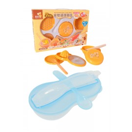 image of Japan Hito Multifunctional Baby Food Maker Set Cum New Peanut Shape Feeding Bowl With Spoon -CDH31200+BKM16