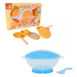 image of Japan Hito Multifunctional Baby Food Maker Set Cum Translucent Portable Baby Training Bowl Feeding Set -CDH31200+BKM15