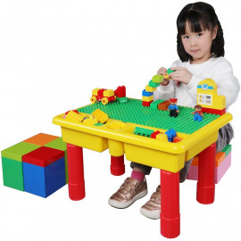 image of Creative Large Size Multi-Function Foldable Table with 68pcs Big Blocks -BT179