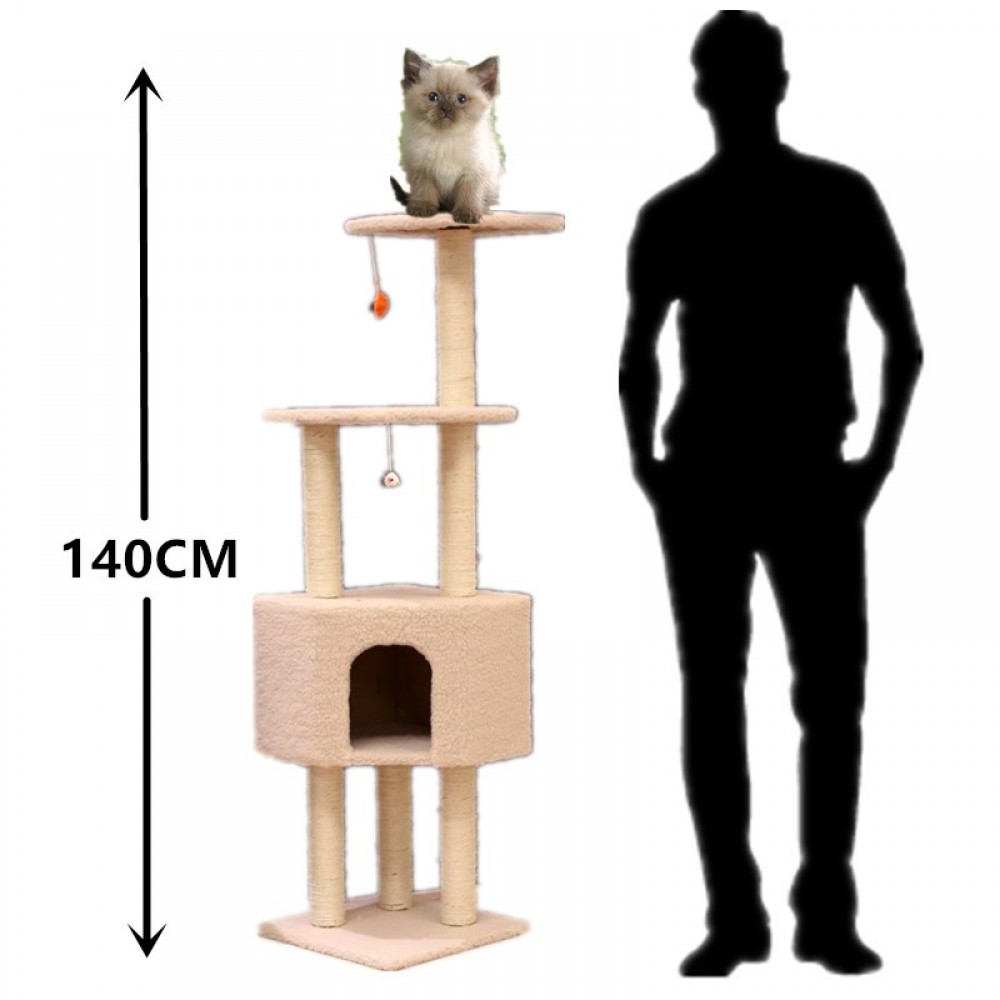 READY STOCK - 140CM Large Luxury Cat Tree Condo Scratcher House (Code: 10B) READY STOCK - 140CM Large Luxury Cat Tree Condo Scratcher House (Code: 10B)