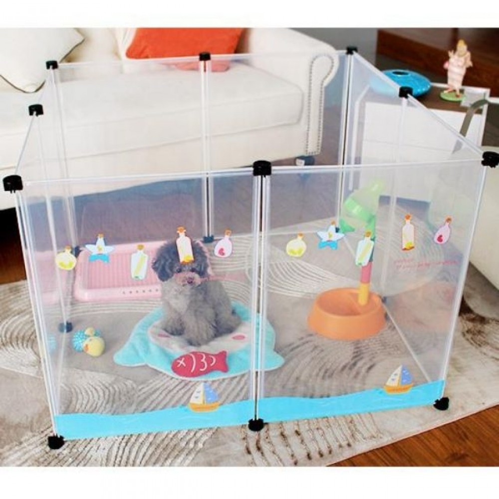 READY STOCK - Japanese Style Transparent Pet Fence Pet Playpen Cage READY STOCK - Japanese Style Transparent Pet Fence Pet Playpen Cage