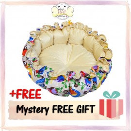 image of READY STOCK - Premium Comfy and Soft Pumpkin Bed 55x50x17CM (COLORFUL)