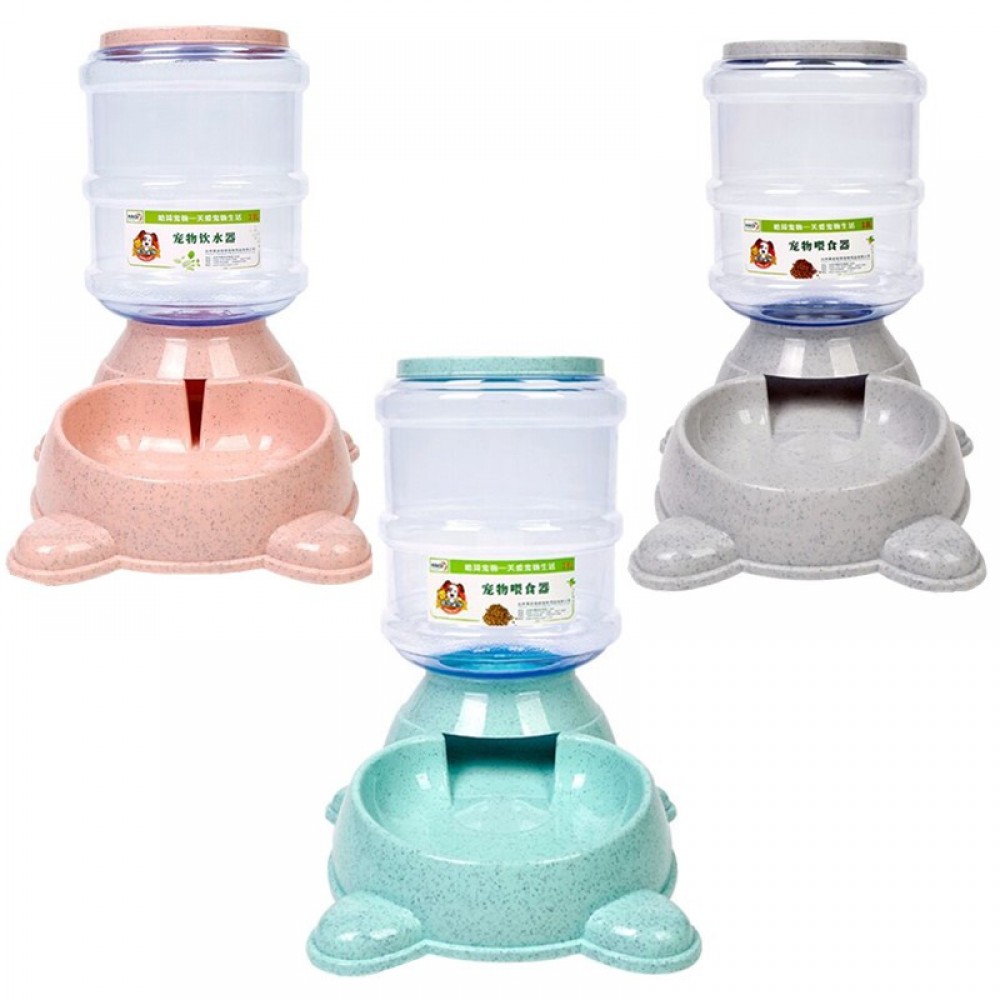 READY STOCK - 3.8L Pet Auto Food Water Feeder Dispenser READY STOCK - 3.8L Pet Auto Food Water Feeder Dispenser