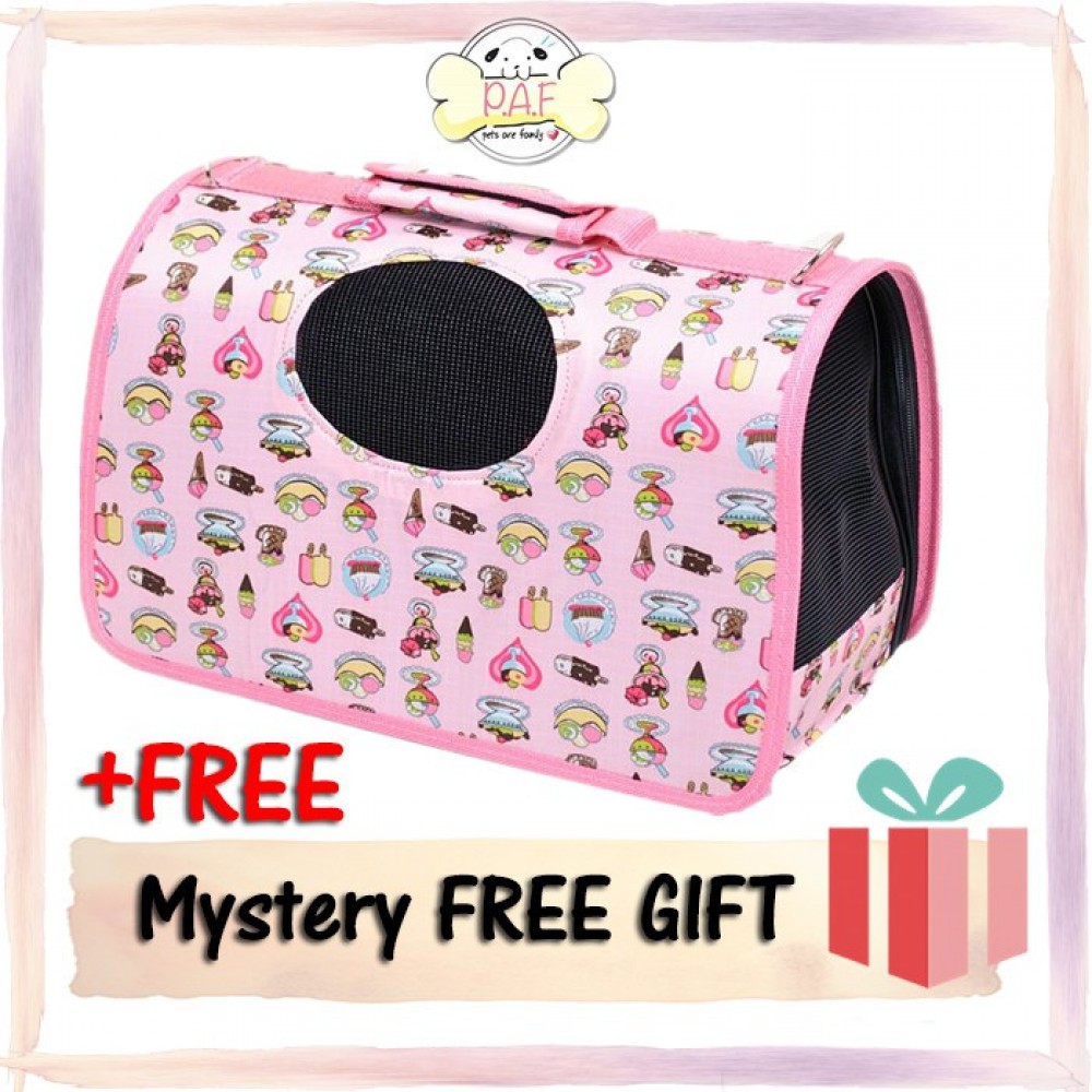 READY STOCK - Oxford Fordable High Quality Pet Bag (Pink Cake) READY STOCK - Oxford Fordable High Quality Pet Bag (Pink Cake)