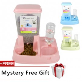 image of READY STOCK - Premium Japanese Style 2 In 1 Auto Pet Food Water Feeder