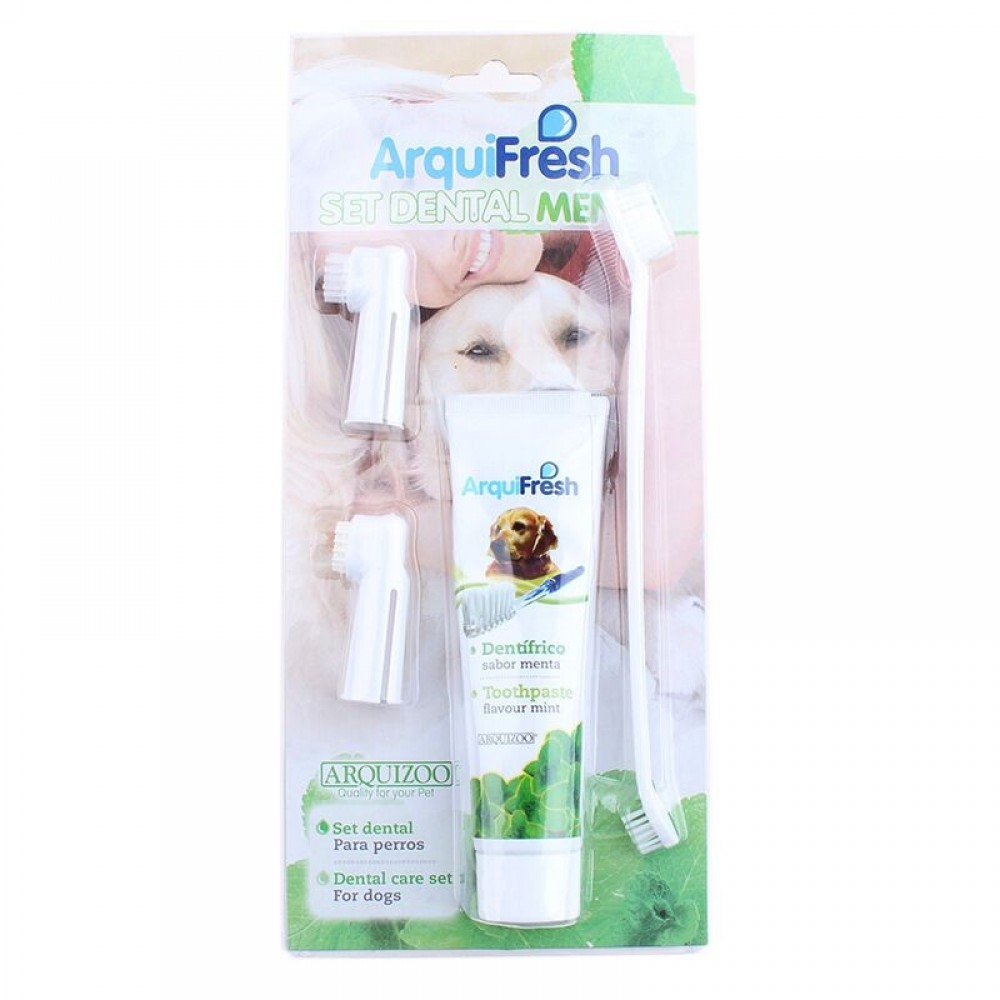 READY STOCK - Arquizoo Professional Pet Toothpaste Toothbrush Dental Set READY STOCK - Arquizoo Professional Pet Toothpaste Toothbrush Dental Set