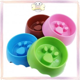image of READY STOCK - Pet Dog Cat Slow Eating Feeder Bowl Puppy Plastic Feeding