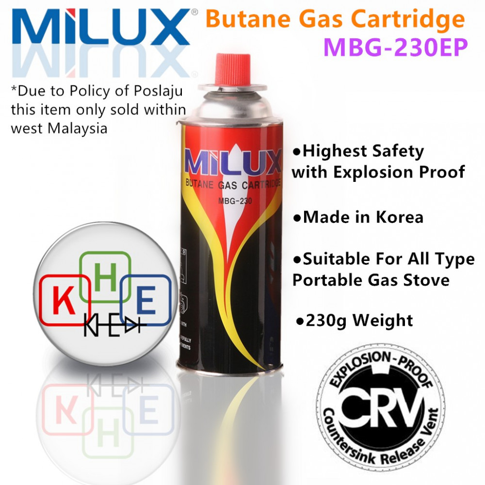 Milux Butane Gas Cartridge V CRV Milux Butane Gas Cartridge V CRV