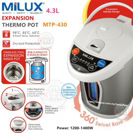 image of Milux 4.3L Expansion Thermo Pot with 4 Temperatures Selection