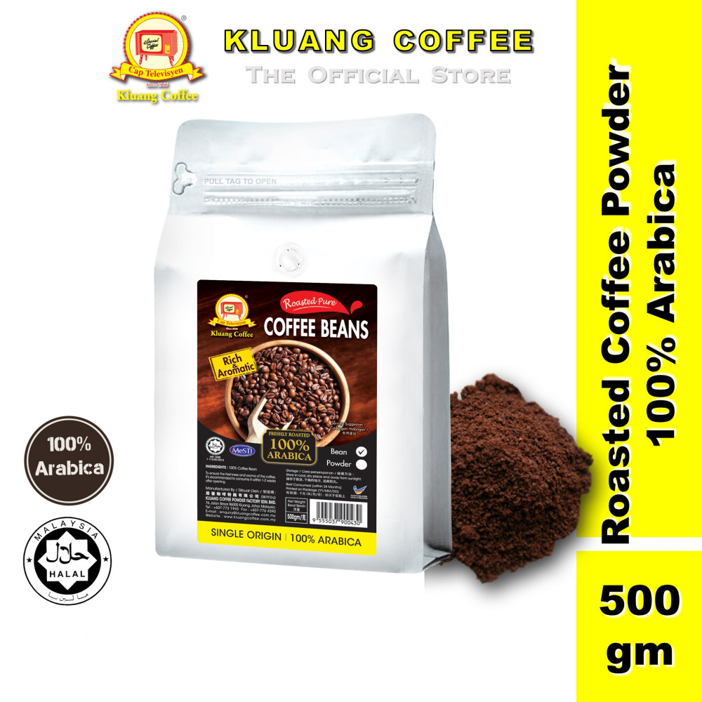 Kluang Cap Televisyen 100% Arabica Coffee Powder (500gm x 1 pack)