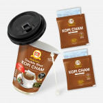 Kluang Coffee Cap Televisyen Double Shot Kopi Cham Teh (50gm x 1 cup) Coffee Cham Tea Kluang Cap TV