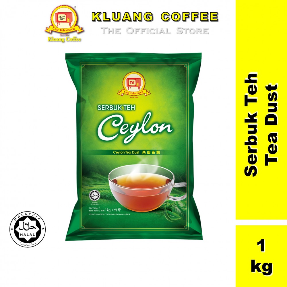 Kluang Cap Televisyen Serbuk Teh Ceylon Tea Dust (1kg x 1 pack)