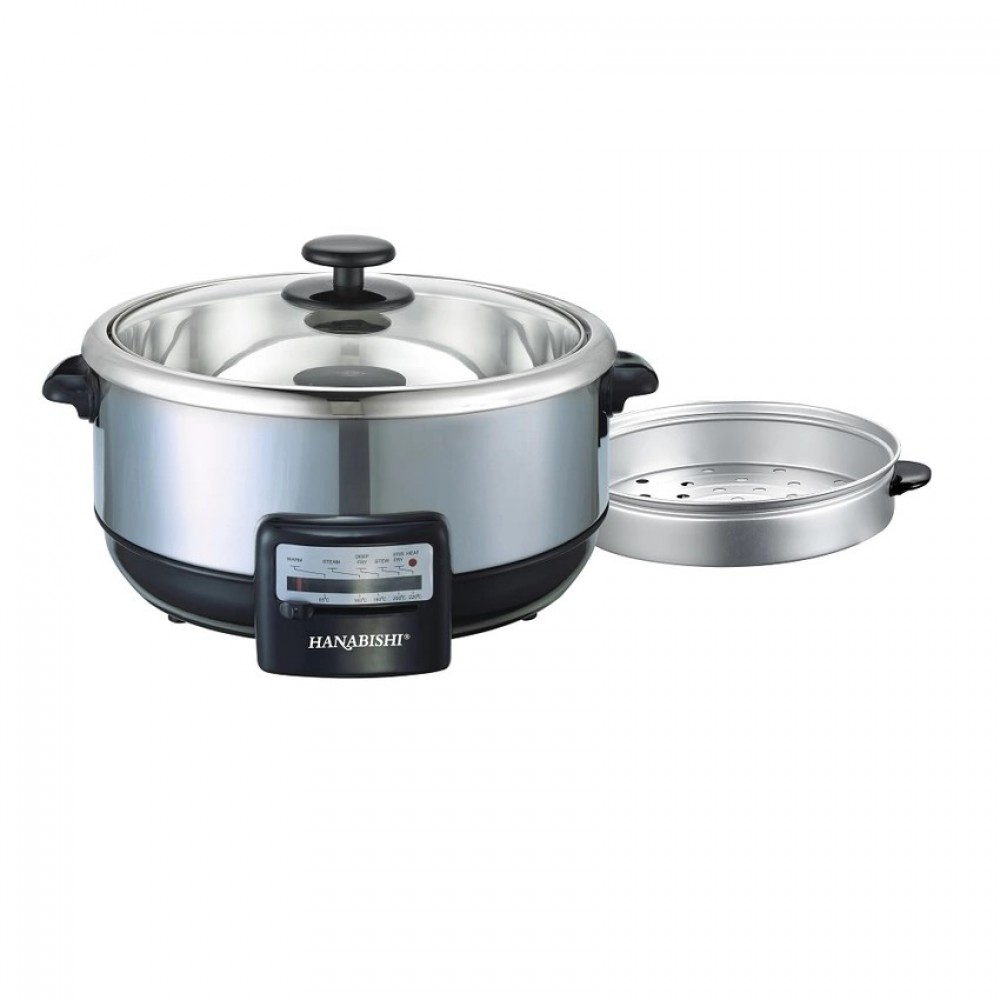 Hanabishi Multi Cooker 3.8L Stainless Steel Bowl (with Steamer) HA1600S Hanabishi Multi Cooker 3.8L Stainless Steel Bowl (with Steamer) HA1600S