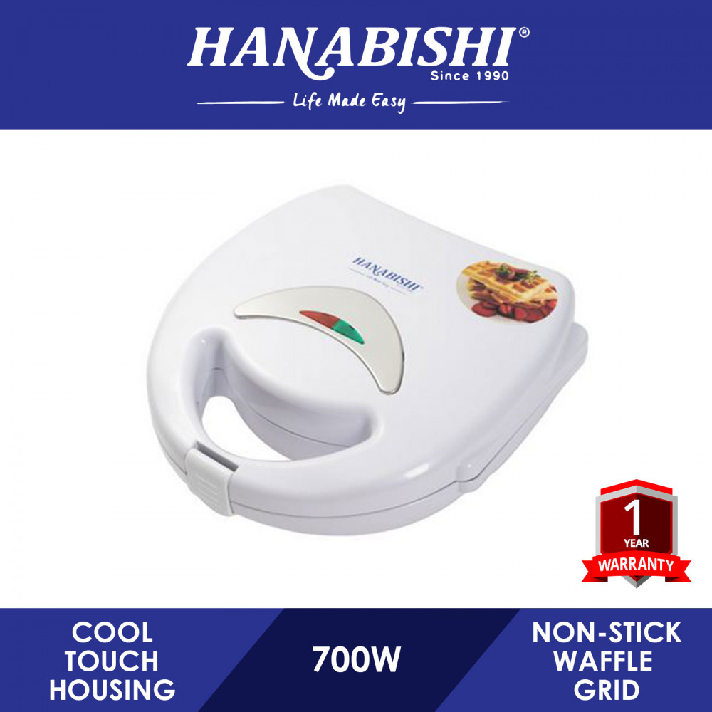Hanabishi 2 Slices Non-Stick Waffle Maker HA5638 (White)