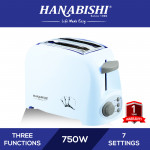 Hanabishi 2 Slices Cool Touch Bread Toaster HA5068