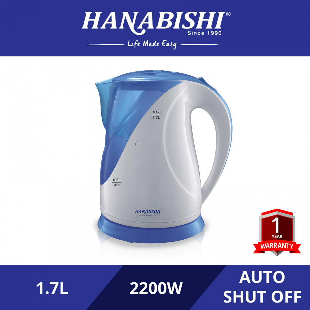 Hanabishi Jug Kettle with LED 1.7L HA9830 (Blue)
