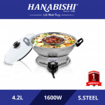 Hanabishi 2 In 1 Steamboat Stainless Steel 4.2L HA3922