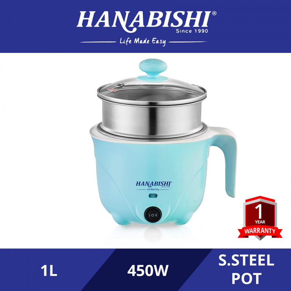 Hanabishi Mini Multi Cooker 1.0L HA1330 [Free Steamer]