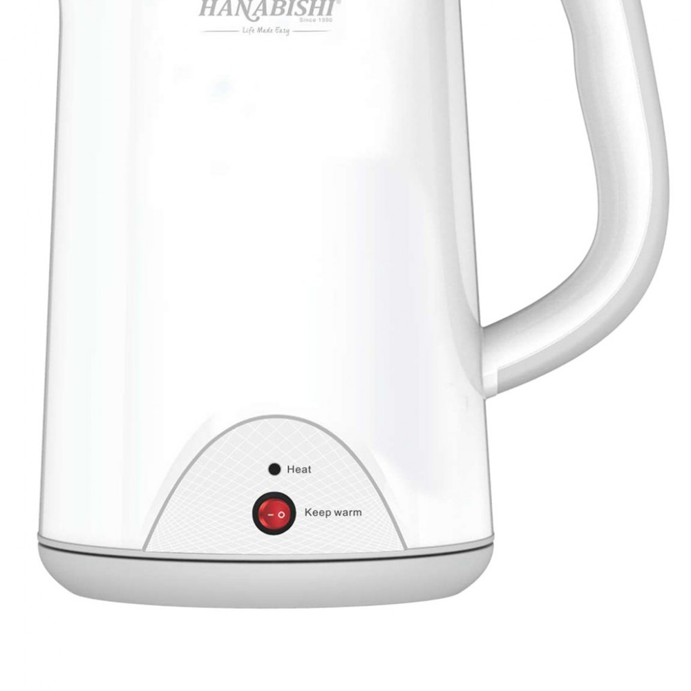Hanabishi Stainless Steel Double Layer Cool Touch Electric Kettle 1.7L