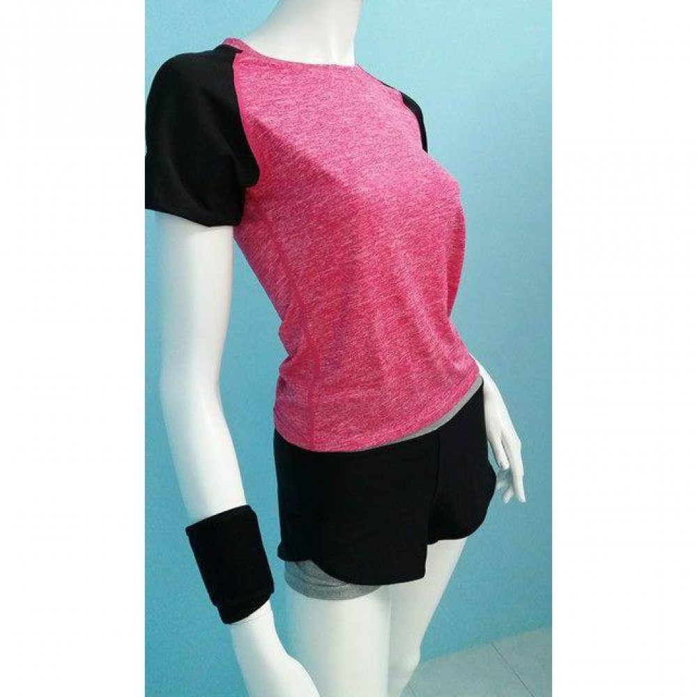 READY STOCK - Women Quick Dry Sportwear Sport Shirt Fitness Yoga Gym Shirt T-Shirt