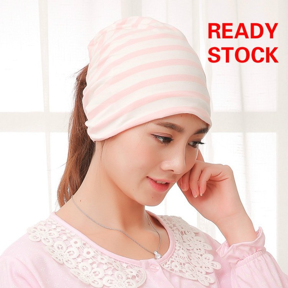 Topfine Stripe Beanies Hat Skullies Windproof Maternity Cap Pregnant Mother Caps