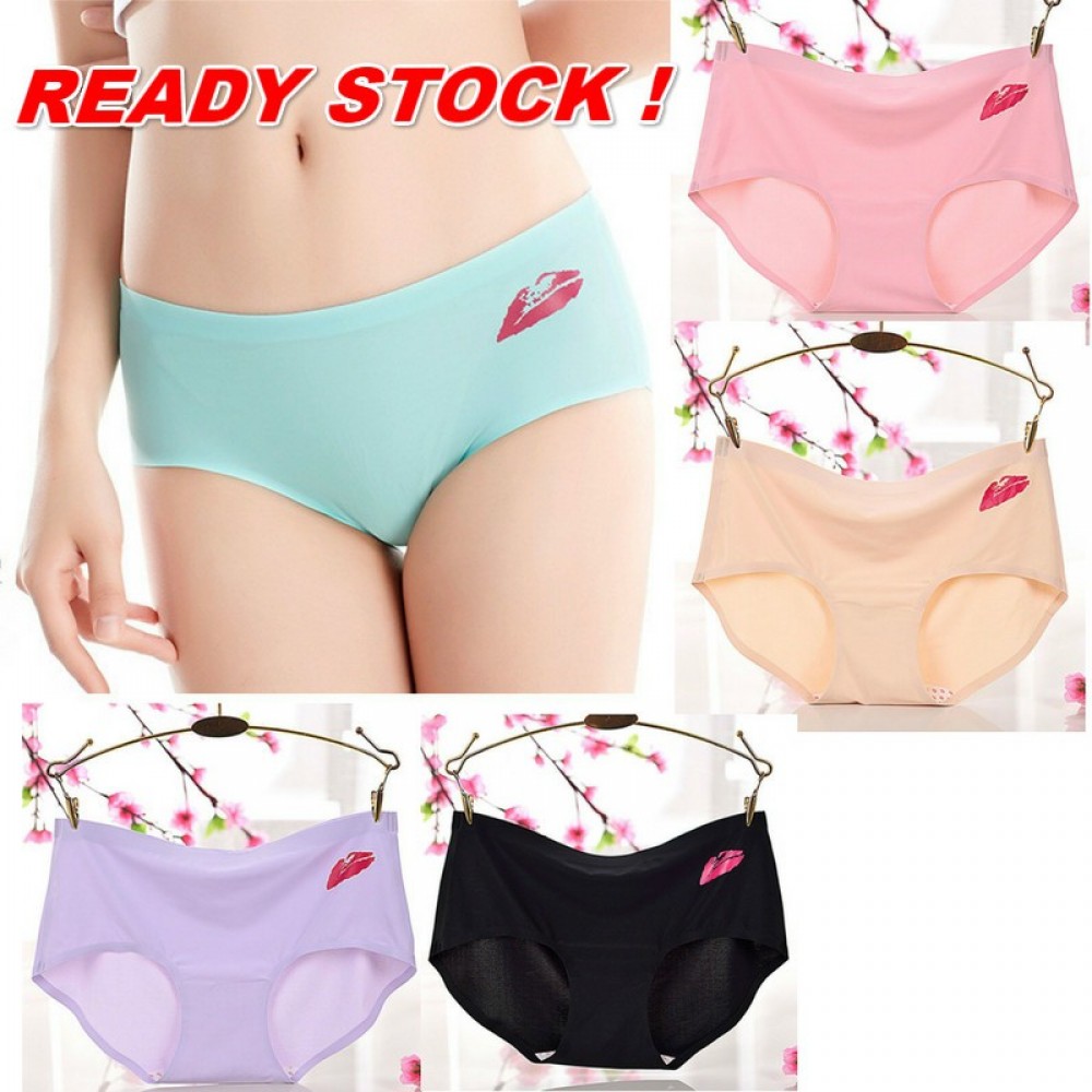 READY STOCK (5 Pcs) Nano Silver Ions Ice Silk Quick-Drying Antibacterial Panties