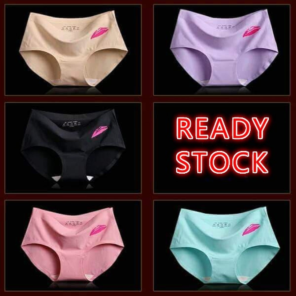 READY STOCK Nano Silver Ions Ice Silk Quick-Drying Antibacterial Panties