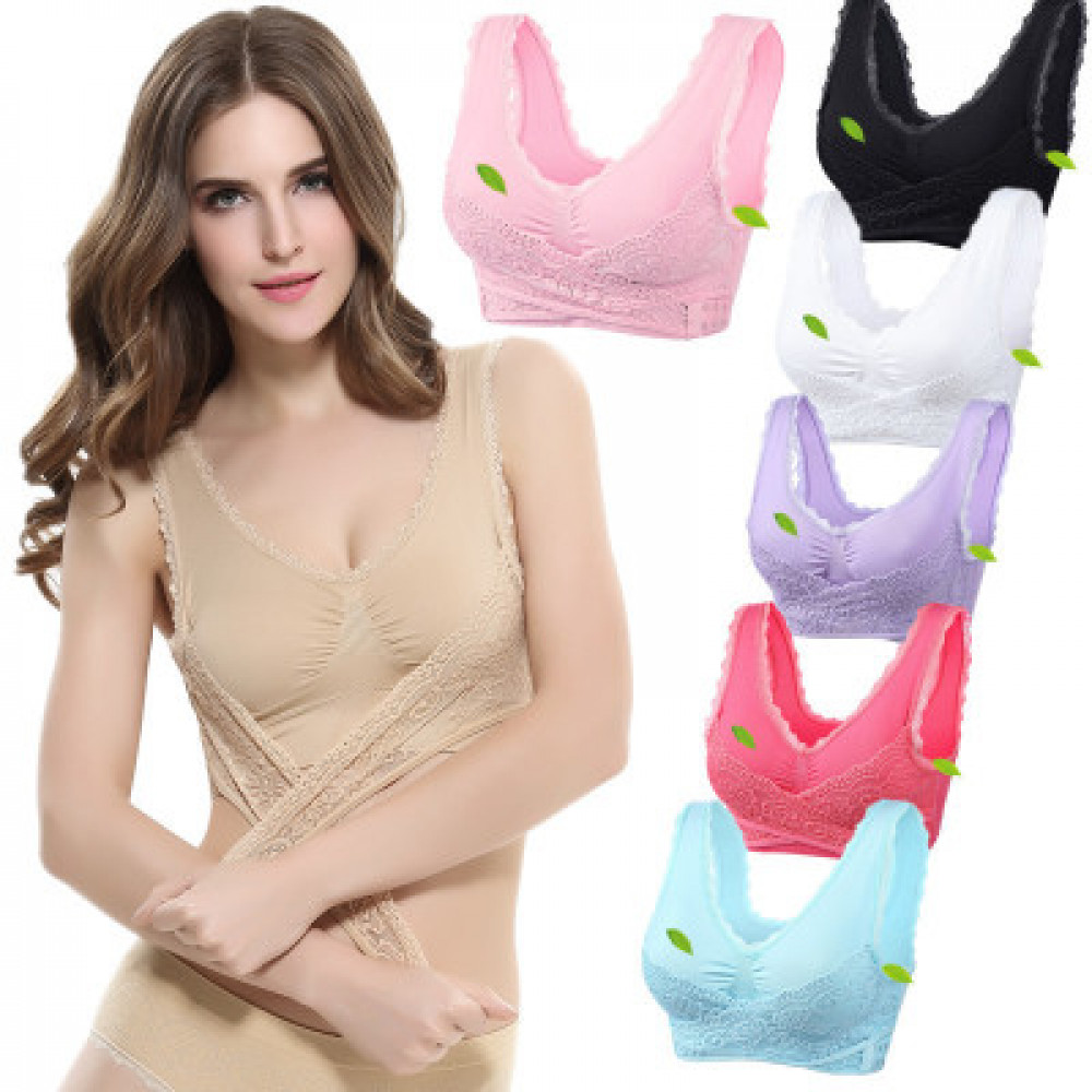 READY STOCK Lace Cotton Pregnant Maternity Nursing Sleeping Bra