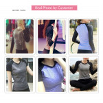 Ready Stock (Shirt Only) Women Fitness Gym T Shirt Running Sport Breathable Long Sleeve Tops