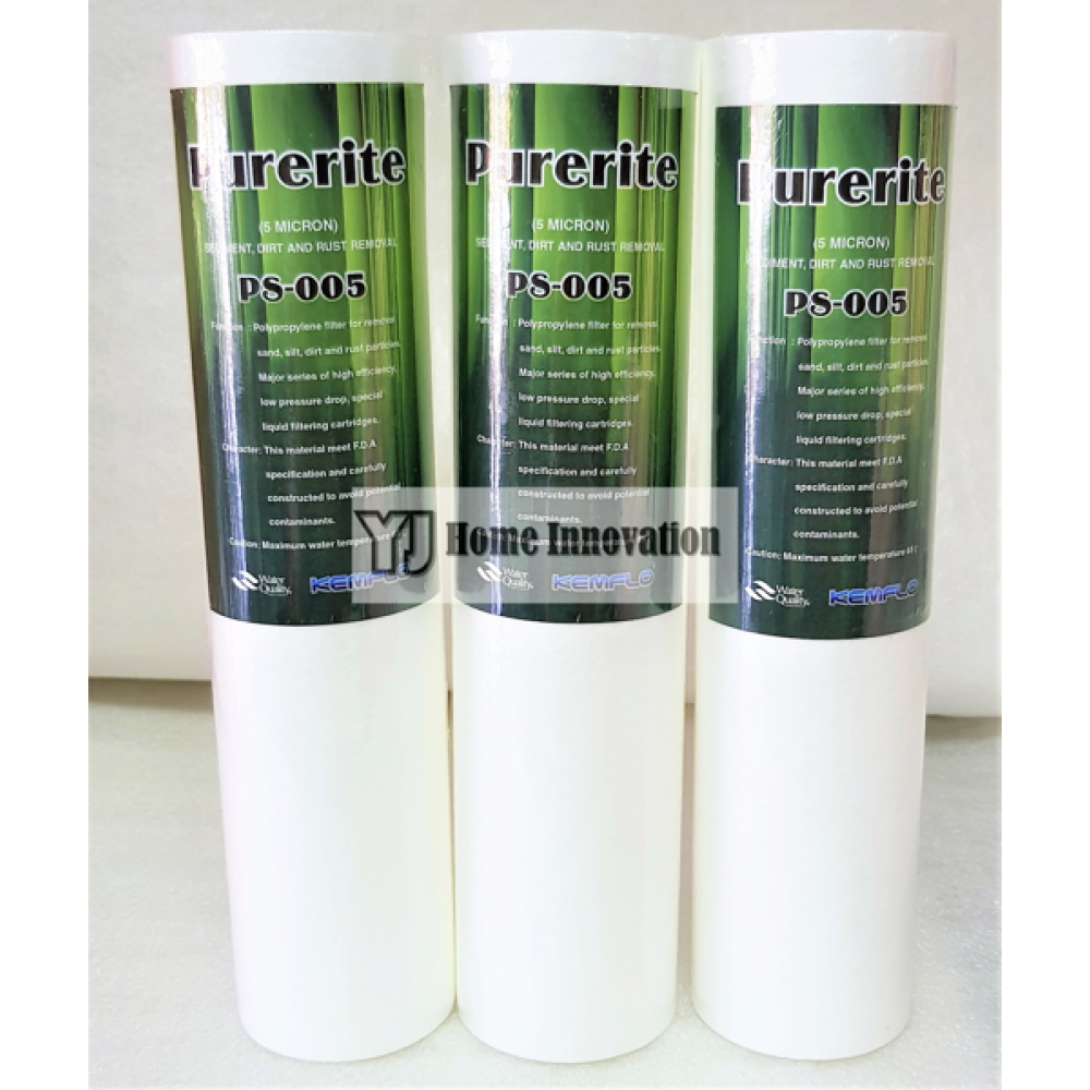 Purerite - Sediment, Dirt and Rust Removal (5 micron) Model : PS-005 (Made in Taiwan) Purerite - Sediment, Dirt and Rust Removal (5 micron) Model : PS-005 (Made in Taiwan)