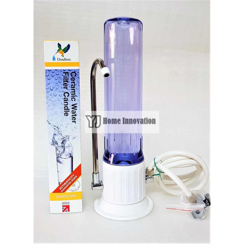 10" Countertop housing with Doulton Ceramic Water Filter Candle Set (Supercarb) 10" Countertop housing with Doulton Ceramic Water Filter Candle Set (Supercarb)