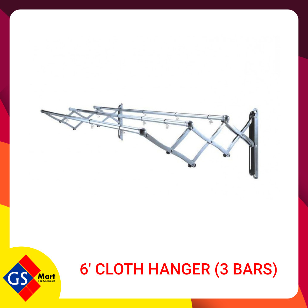 6' CLOTH HANGER (3 BARS) 6' CLOTH HANGER (3 BARS)
