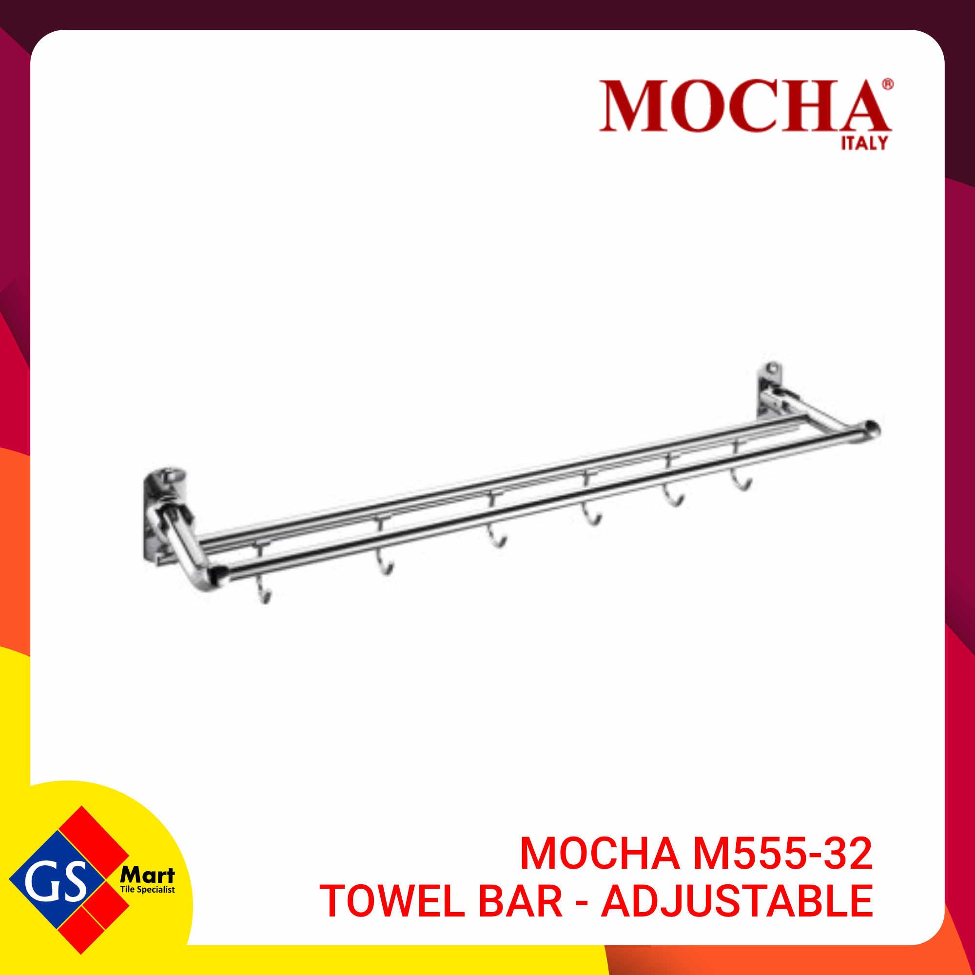 MOCHA M555-32 TOWEL BAR - Adjustable MOCHA M555-32 TOWEL BAR - Adjustable