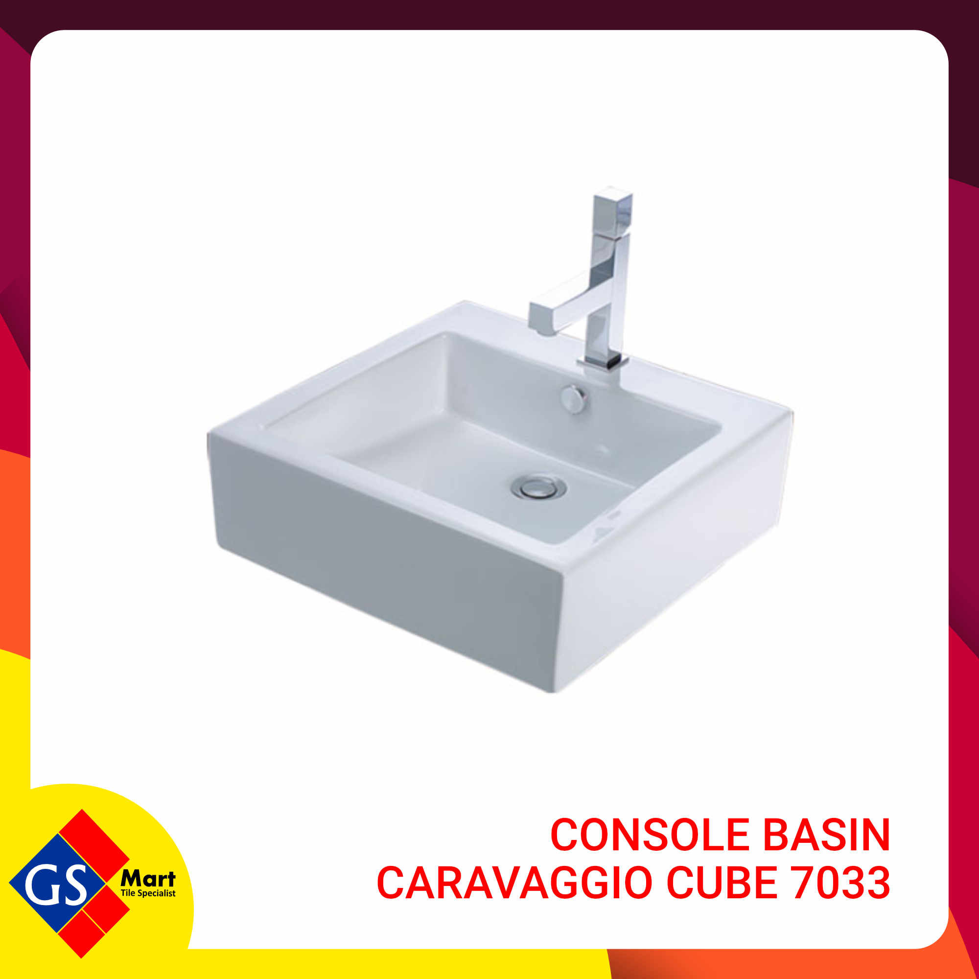 Console Basin  Caravaggio Cube 7033 