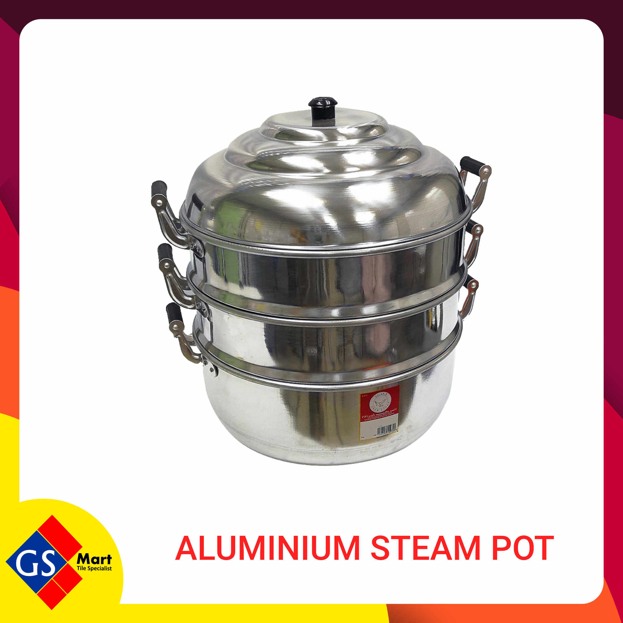 52CM ALUMINIUM STEAM POT