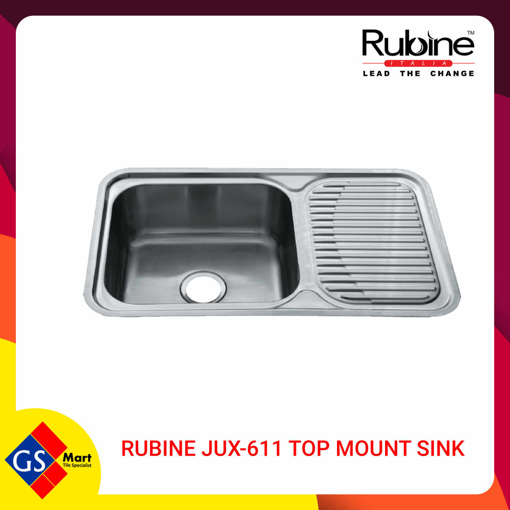 RUBINE JUX-611 TOP MOUNT SINK