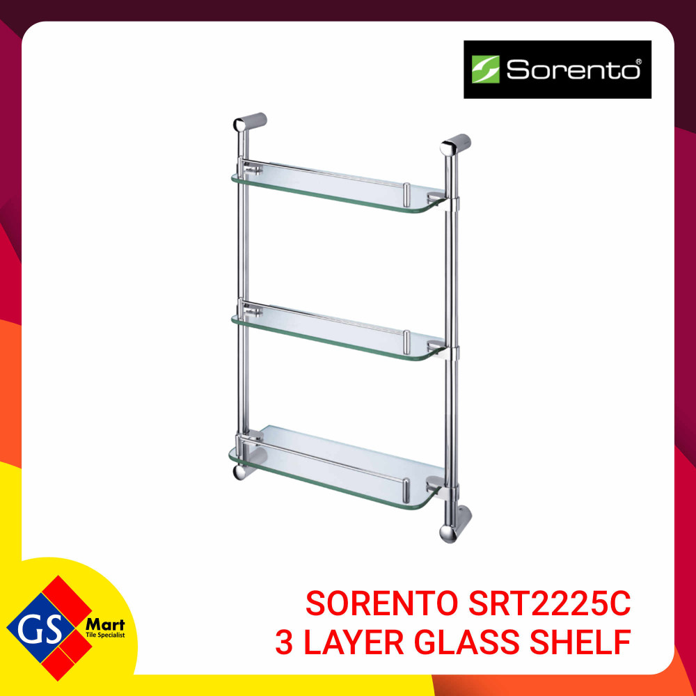 SORENTO SRT2225C 3 LAYER GLASS SHELF