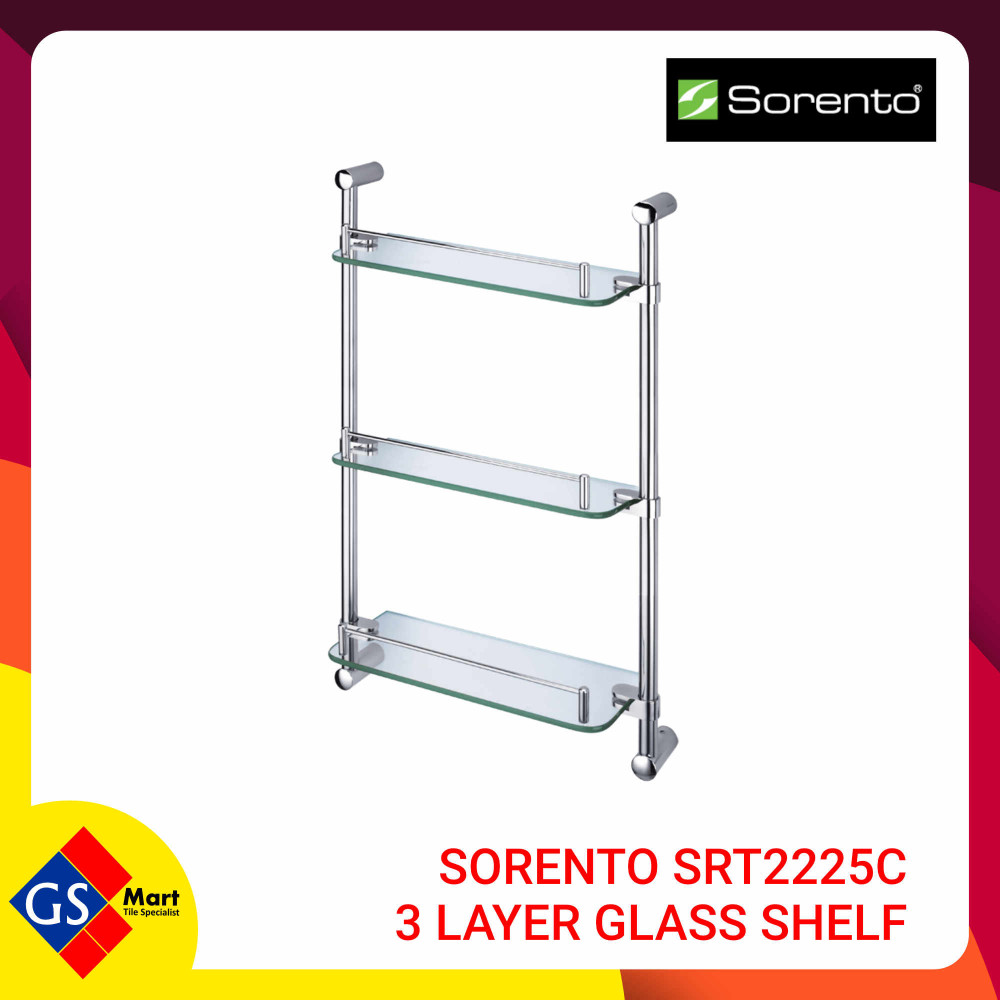 SORENTO SRT2225C 3 LAYER GLASS SHELF SORENTO SRT2225C 3 LAYER GLASS SHELF