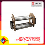 EURANO CROCKERY STAND (OAK & SS 304)