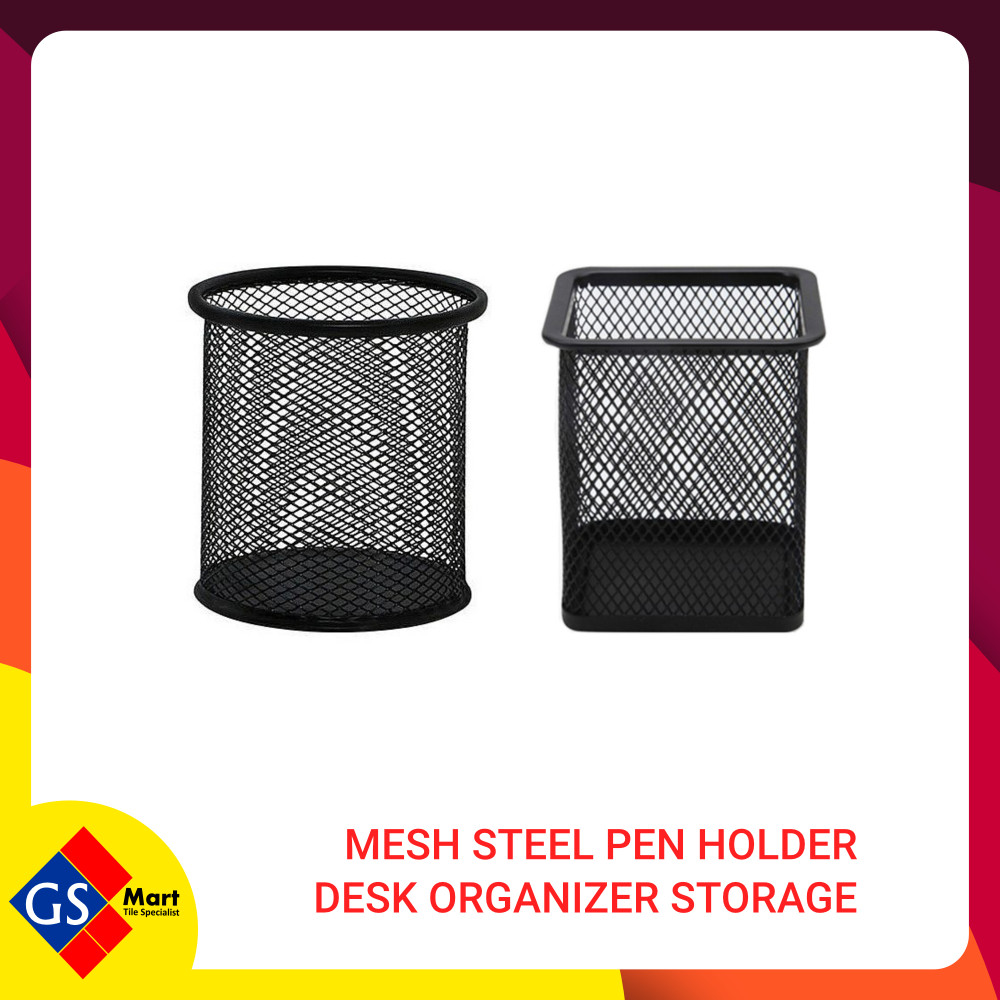 Mesh Steel Pen Holder Desk Organizer Storage