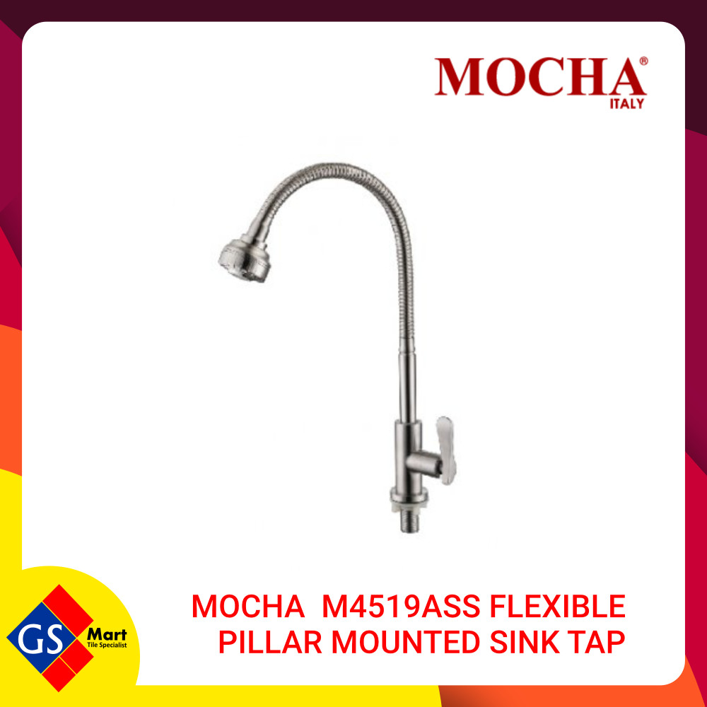 MOCHA M4519ASS FLEXIBLE PILLAR MOUNTED SINK TAP MOCHA M4519ASS FLEXIBLE PILLAR MOUNTED SINK TAP