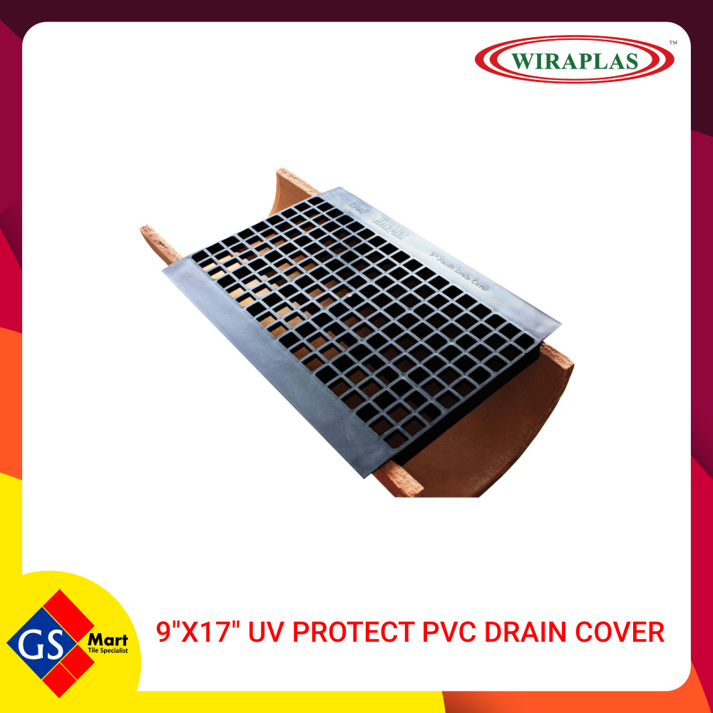 WIRAPLAS 9"X17" UV PROTECT PVC DRAIN COVER