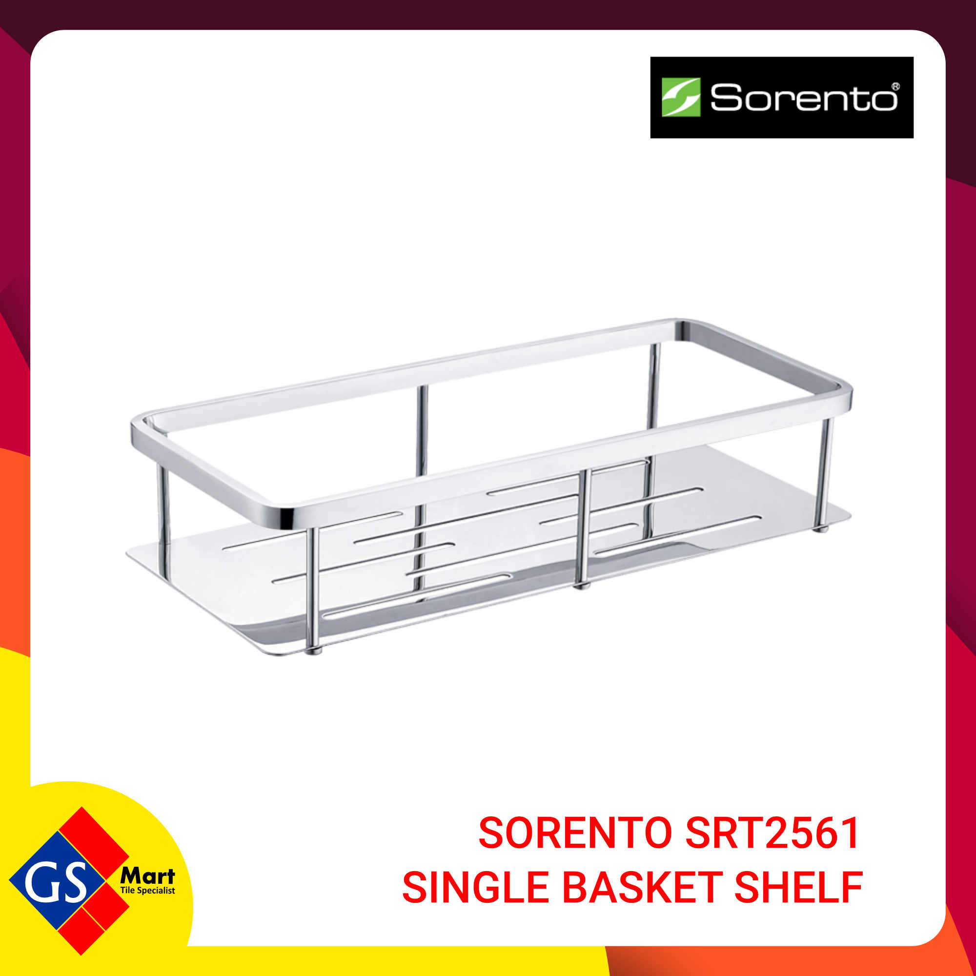 SORENTO SRT2561 SINGLE BASKET SHELF SORENTO SRT2561 SINGLE BASKET SHELF