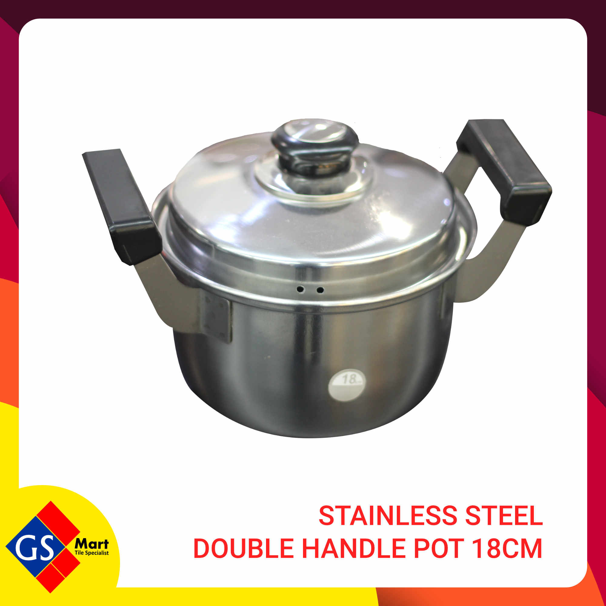 Stainless Steel Double Handle Pot