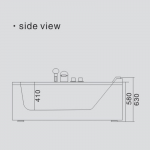 EURANO JACUZZI MASSAGE BATHTUB SINGLE LEFT OR RIGHT SKIRTING